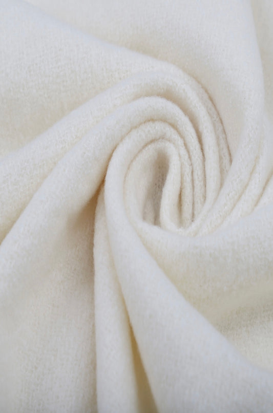 Cream Soft Tassel Scarf