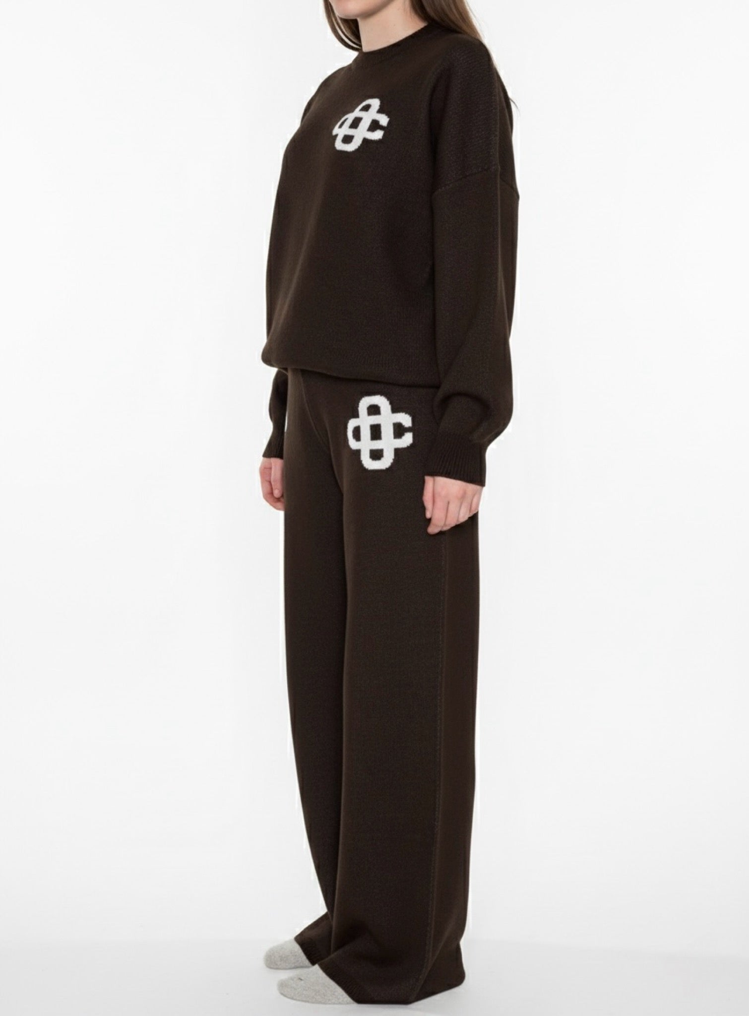 Brown Knit Co-ord Set