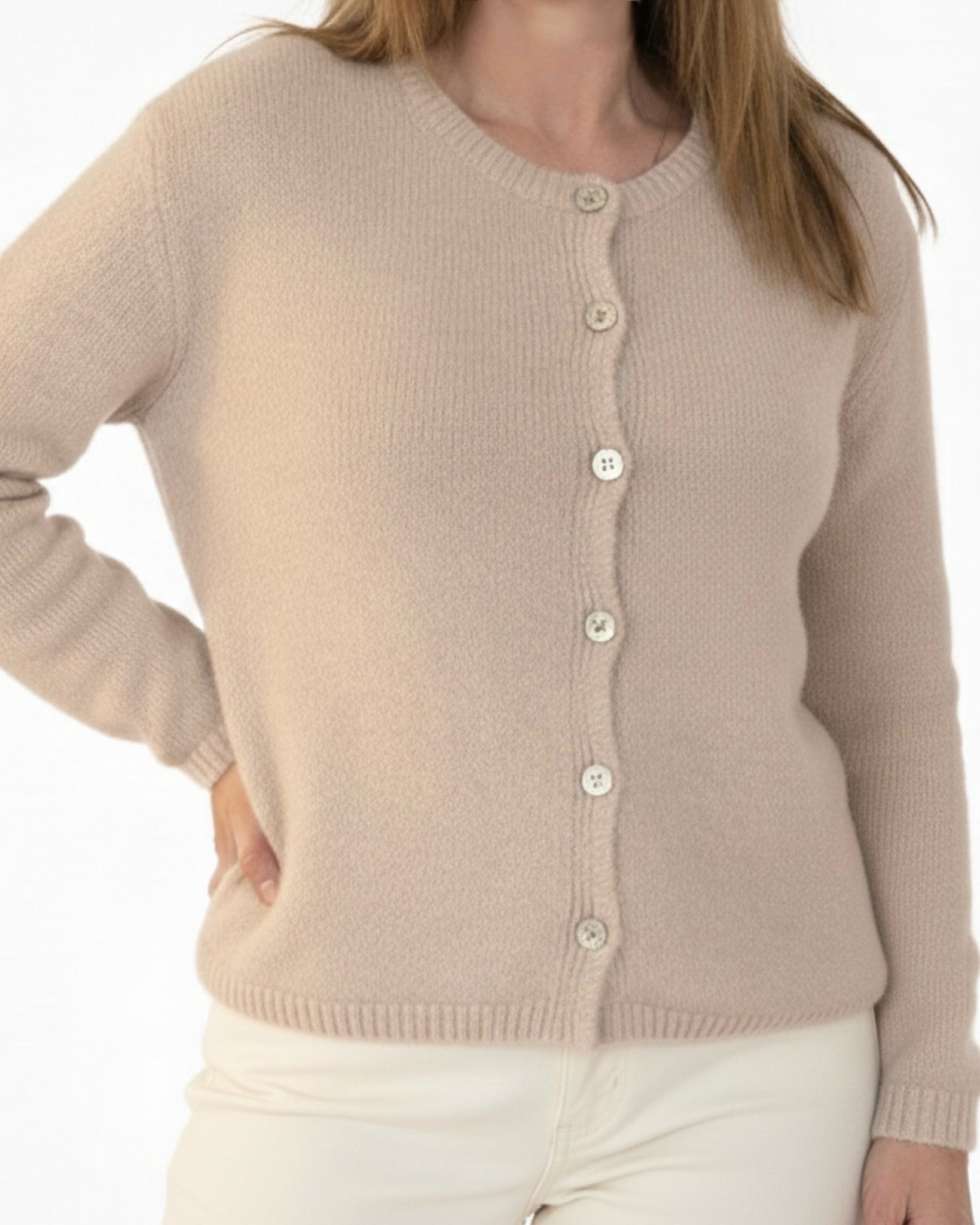 Beige Premium Knit Cardigan