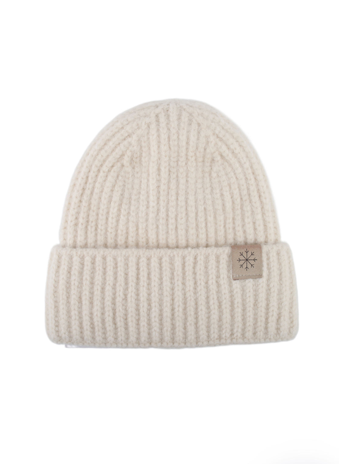 Cream Knit Beanie Hat