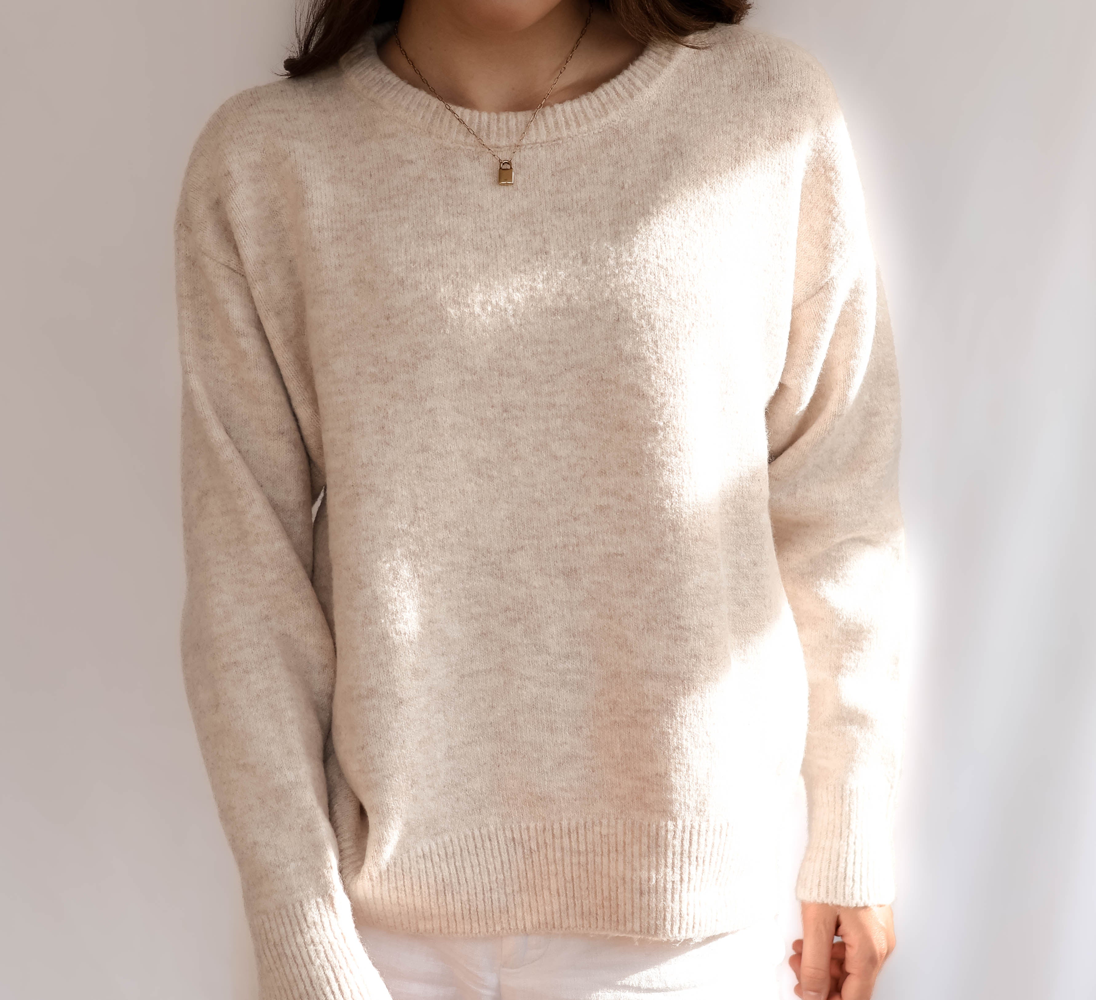 Stone Crew Neck Knit Jumper