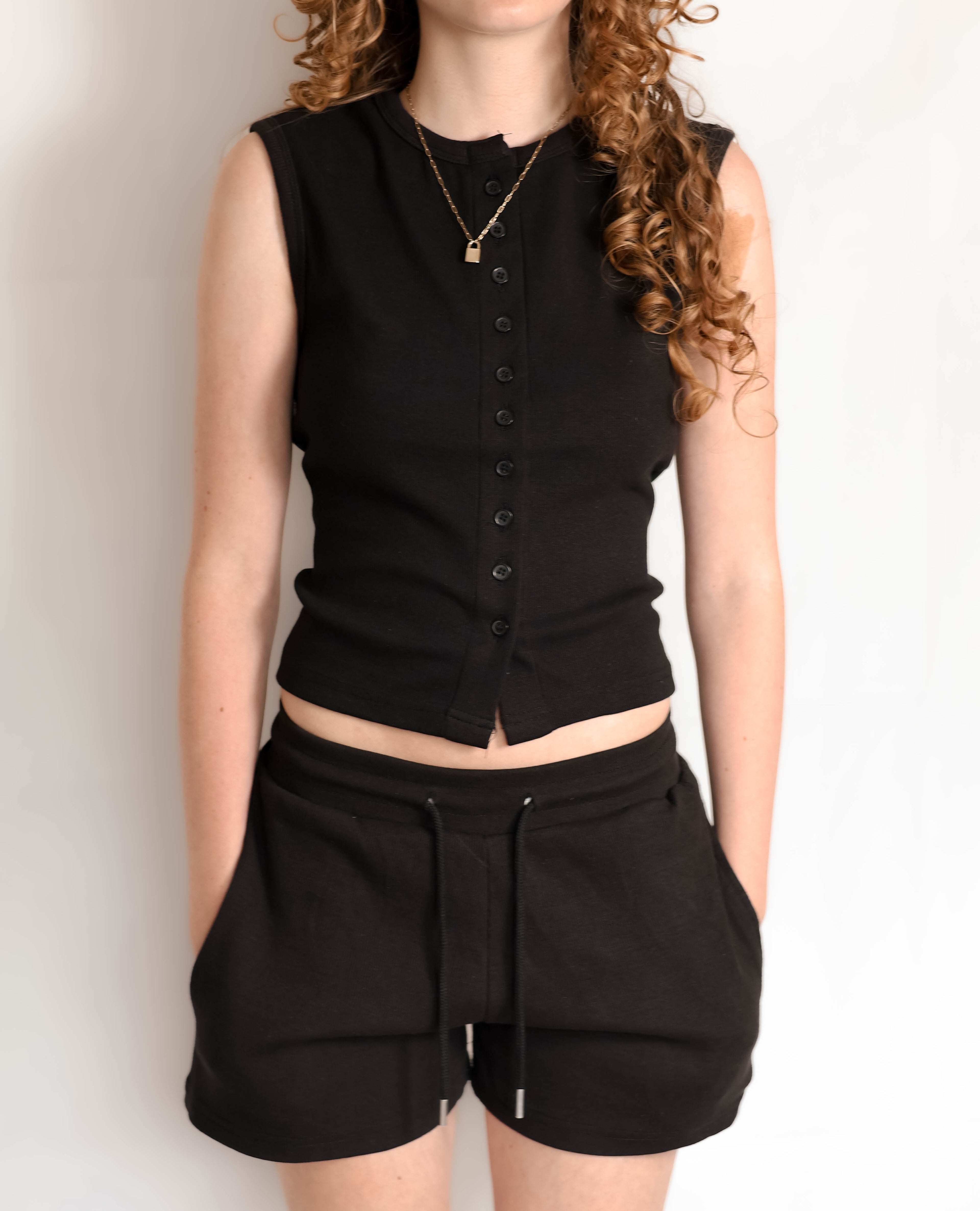 Ribbed Top And Shorts Co-ord