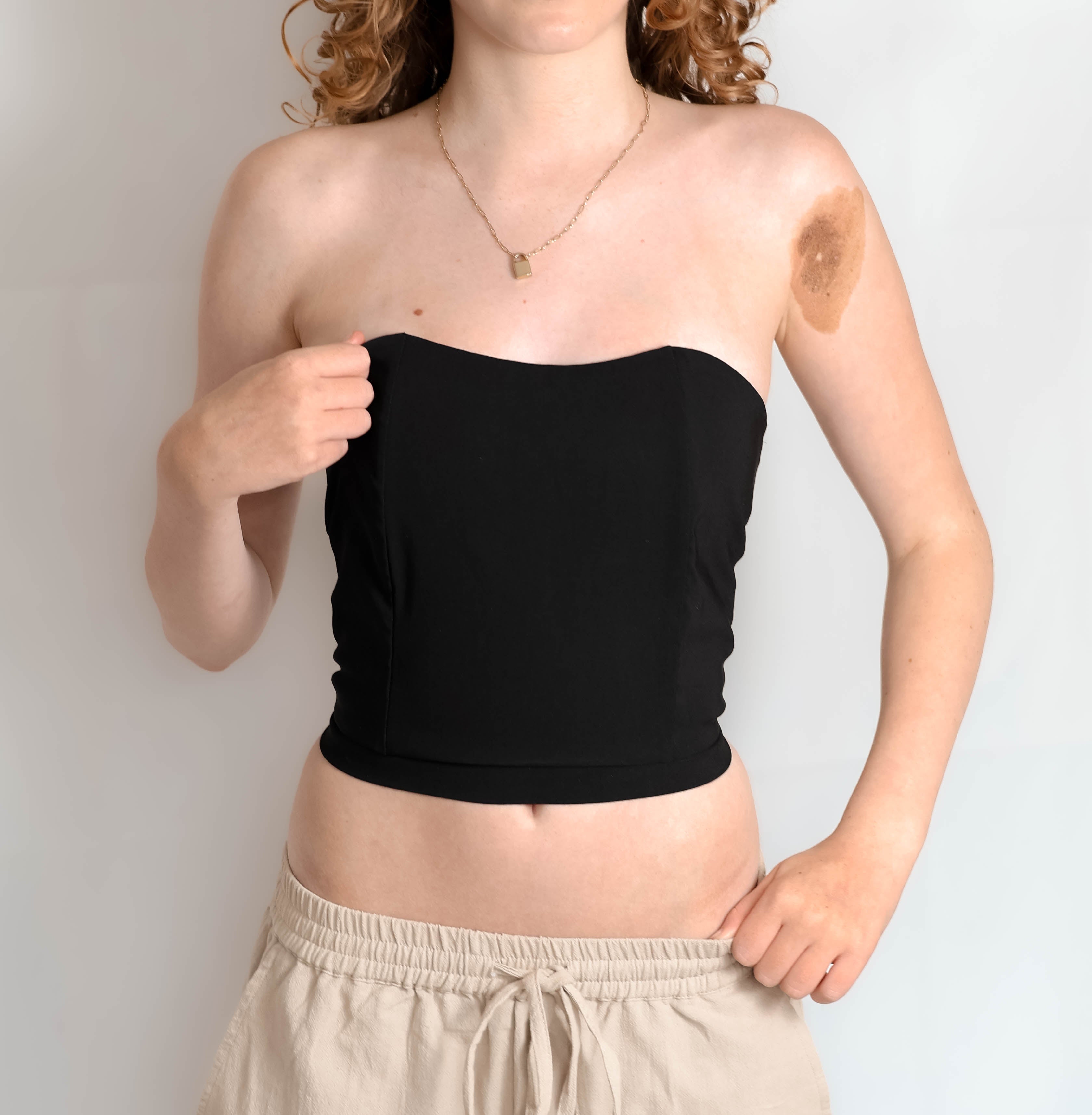 Corset Style Bandeau Top