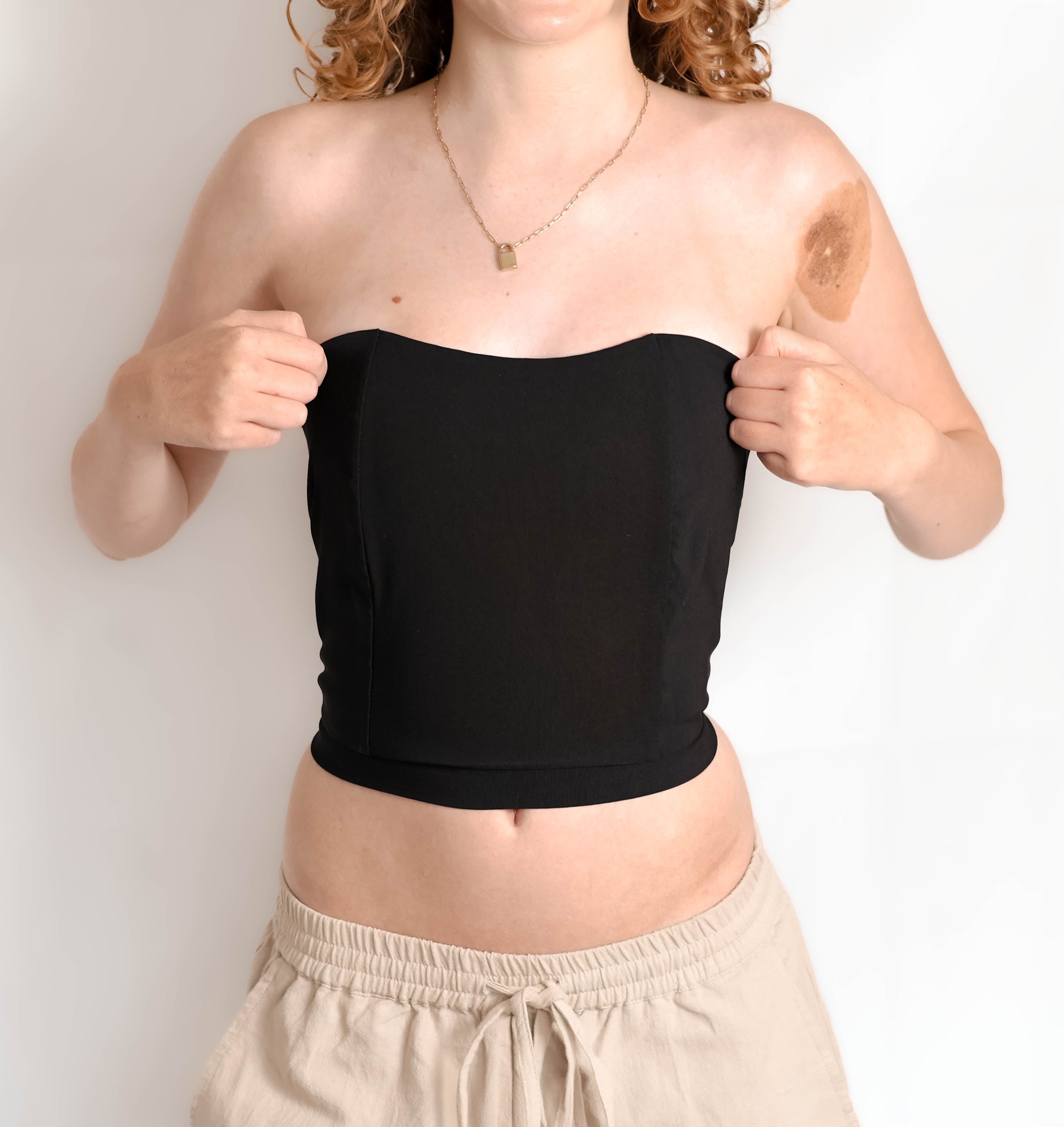 Corset Style Bandeau Top