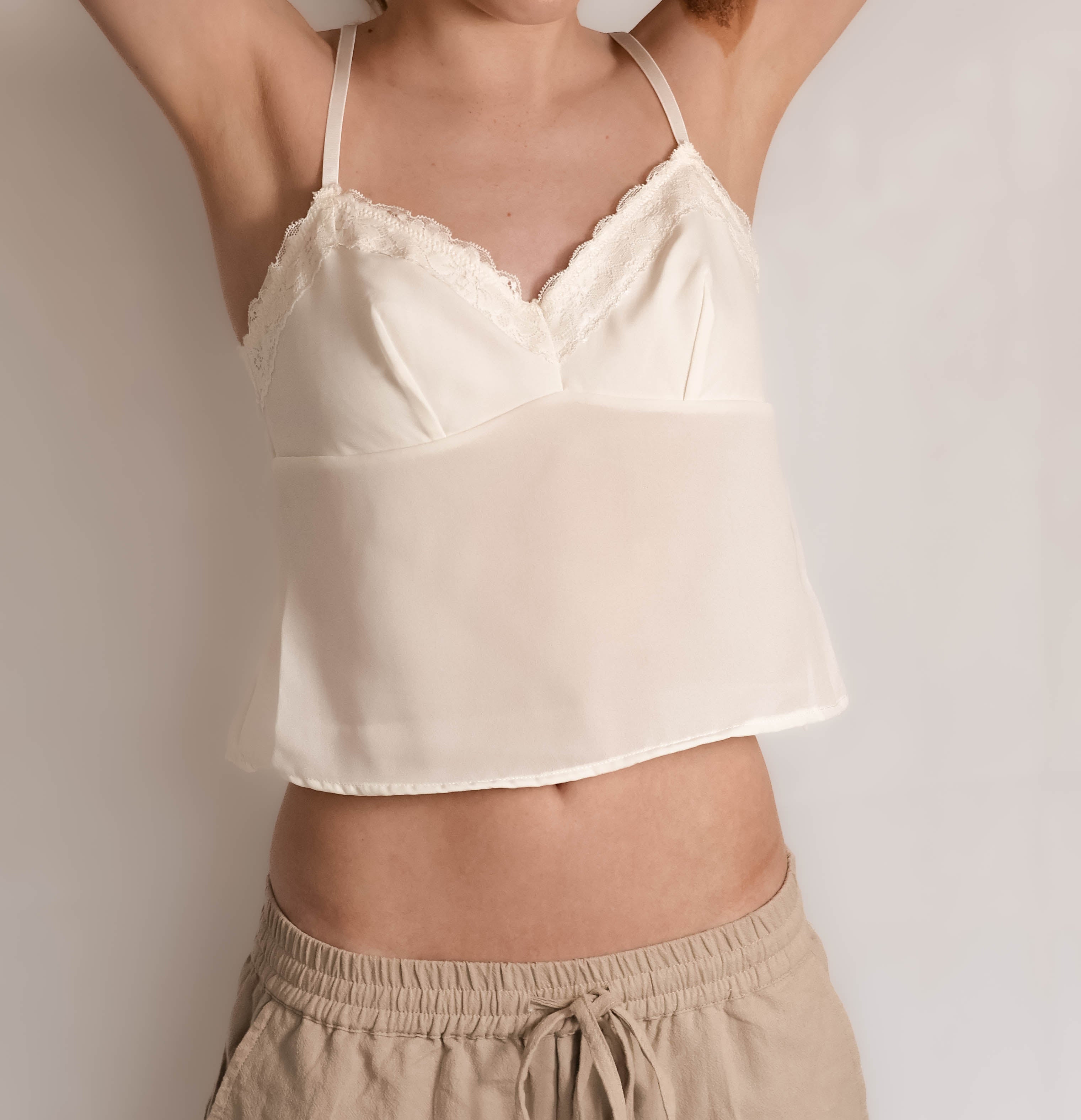 Lace Trim Baby Doll Cami Top