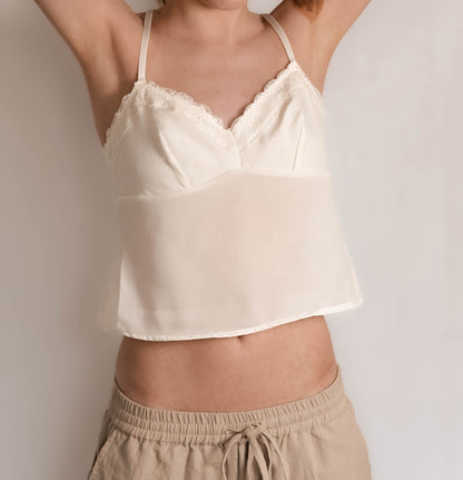 Lace Trim Baby Doll Cami Top