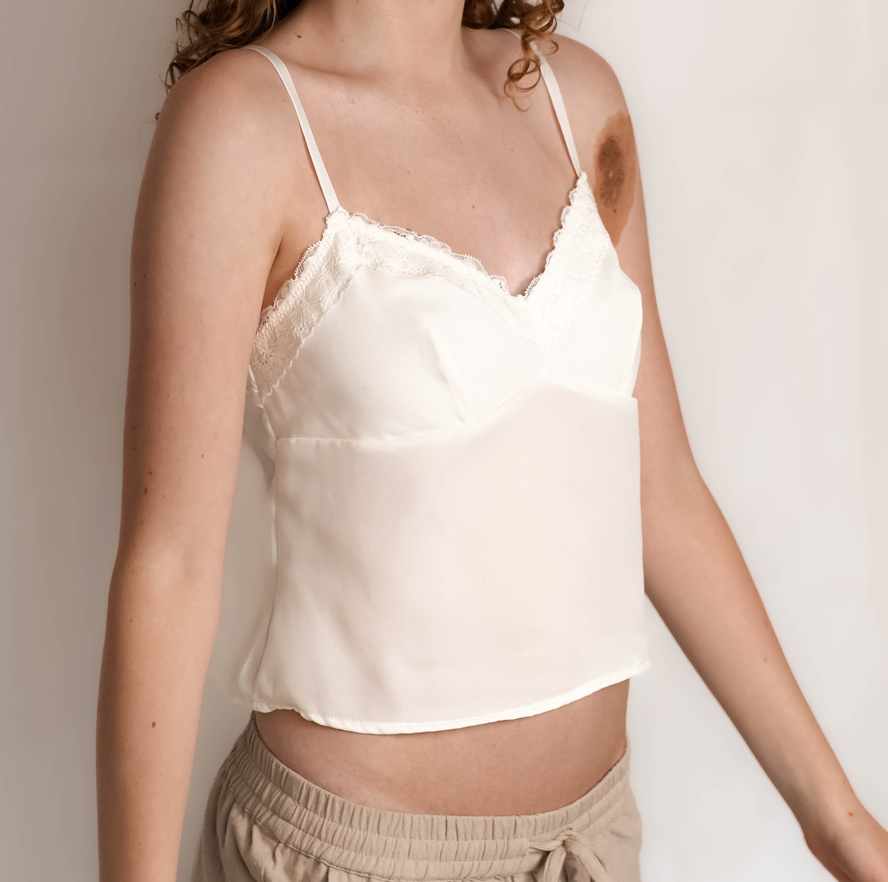 Lace Trim Baby Doll Cami Top